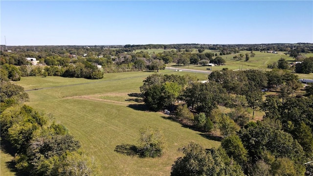 drone / aerial view with a rural view