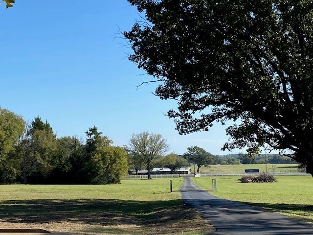 view of community featuring a lawn