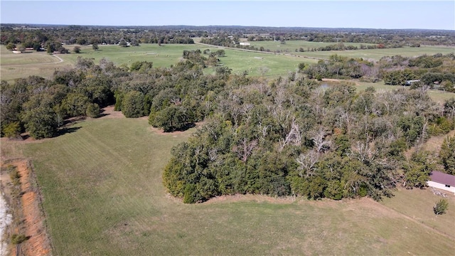 aerial view featuring a rural view