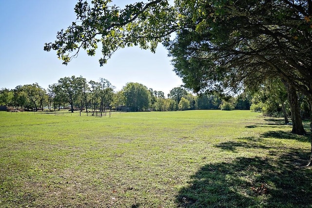 view of yard with a rural view