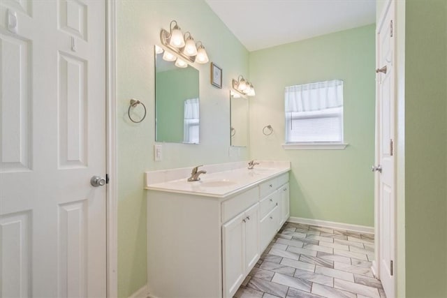 bathroom with vanity