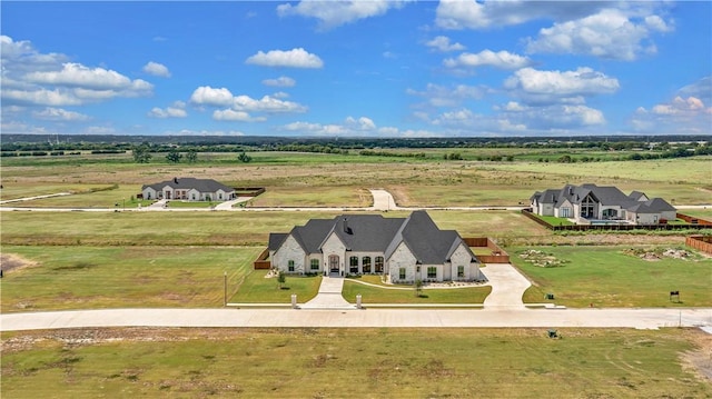 drone / aerial view with a rural view