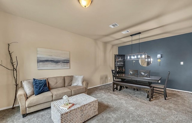 view of carpeted living room