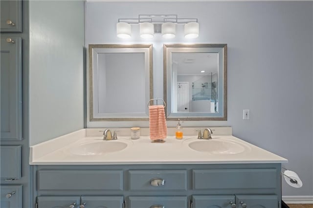 bathroom featuring vanity