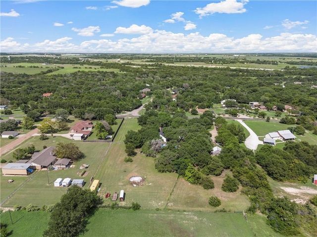 bird's eye view with a rural view