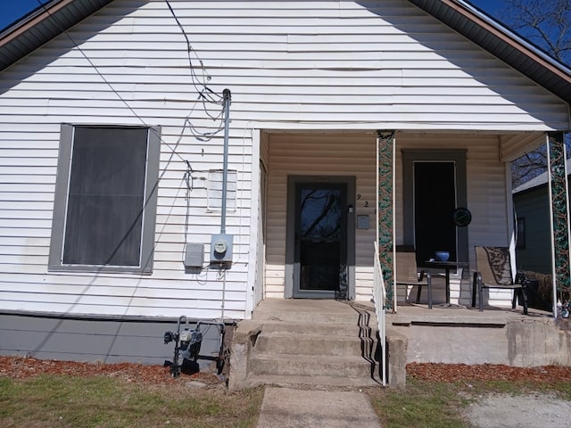 exterior space with a porch