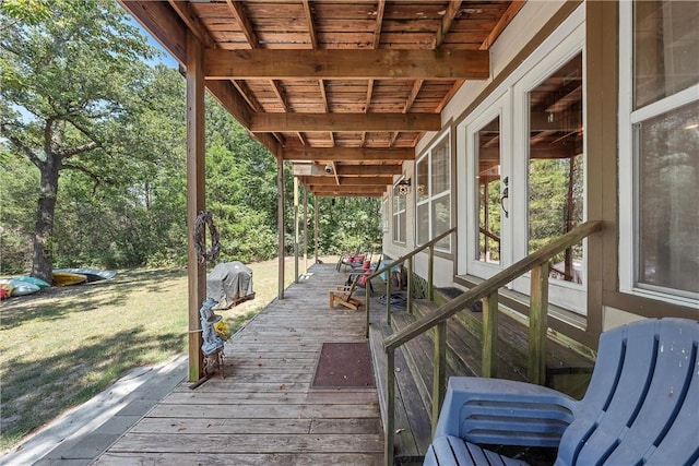 view of wooden terrace