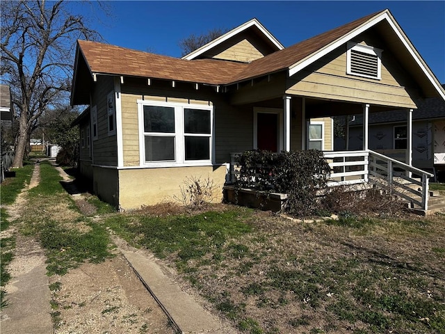 bungalow-style house featuring a porch