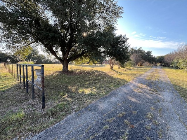 view of street featuring a rural view