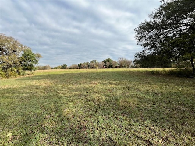 view of yard with a rural view