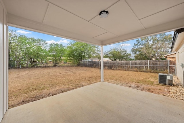 view of patio / terrace with central AC