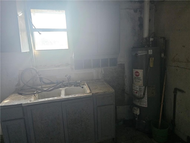 bathroom with water heater