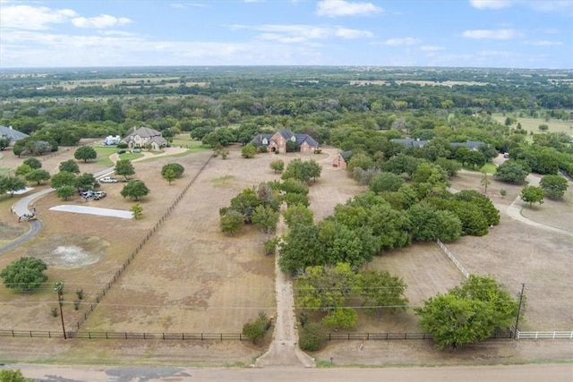 drone / aerial view featuring a rural view