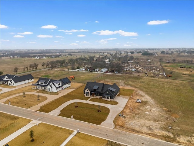 drone / aerial view with a rural view