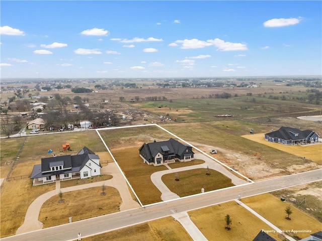 bird's eye view featuring a rural view