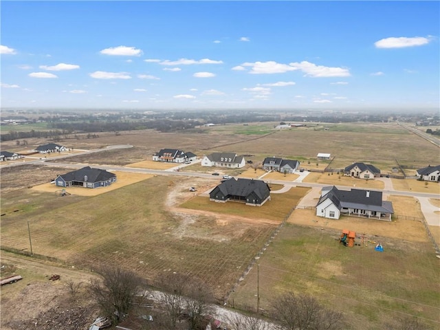 aerial view featuring a rural view