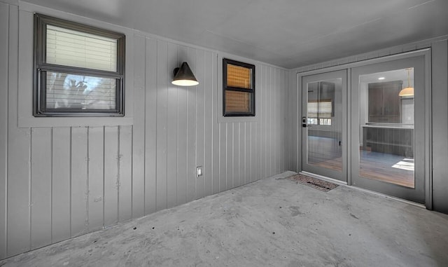 doorway to property with a patio