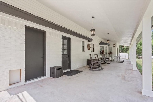 view of patio / terrace with covered porch