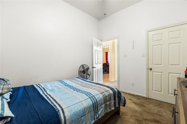 view of carpeted bedroom