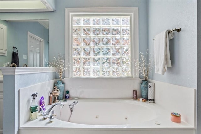 bathroom featuring a jetted tub