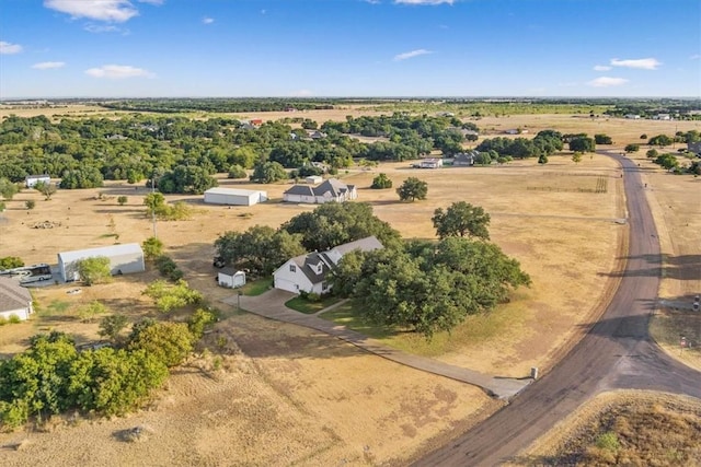 bird's eye view featuring a rural view