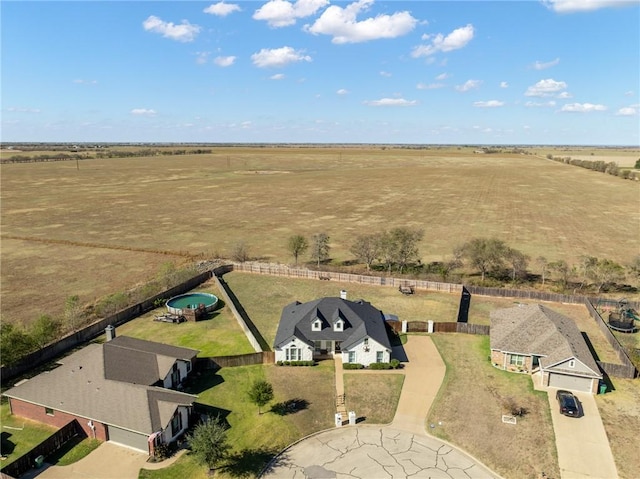 drone / aerial view featuring a rural view