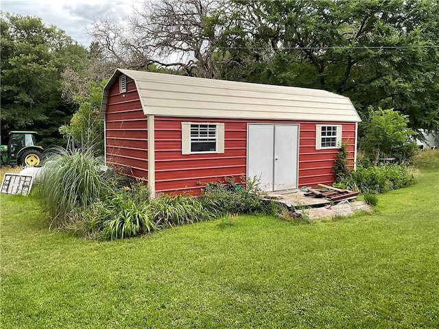 view of shed