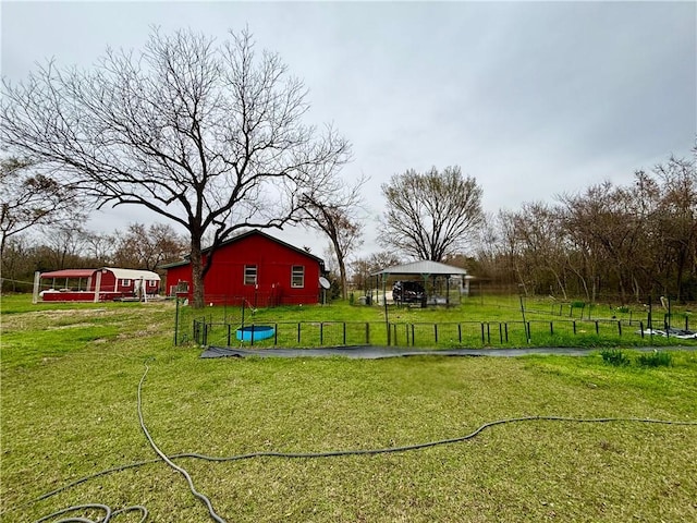 view of yard featuring a gazebo