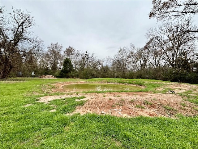 view of yard featuring a water view