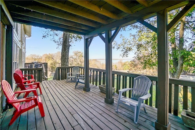 view of wooden deck