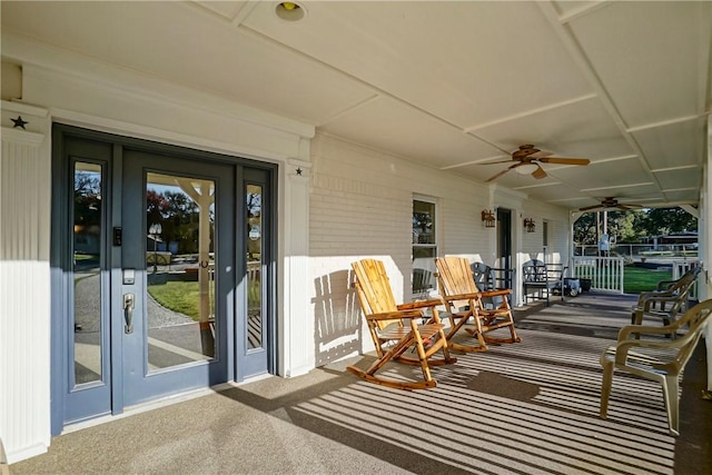 exterior space featuring covered porch