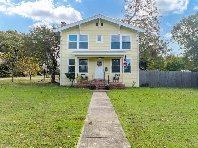 view of property with a front yard