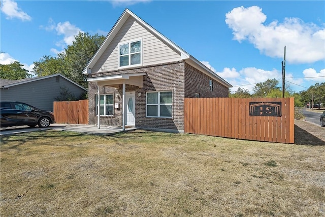 view of property with a front yard