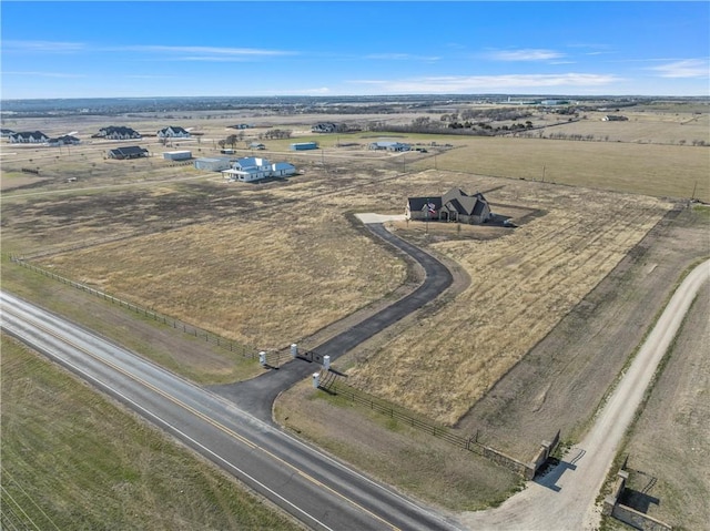 bird's eye view featuring a rural view