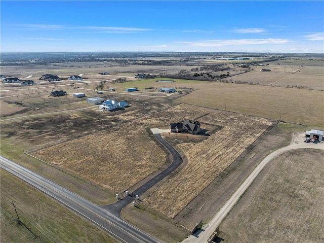 drone / aerial view featuring a rural view