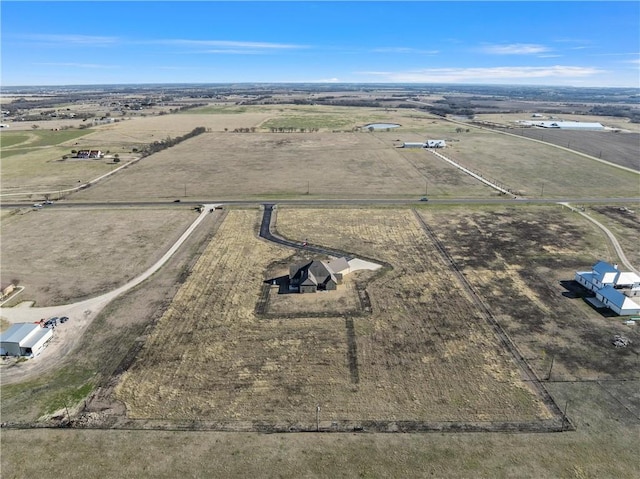 aerial view with a rural view