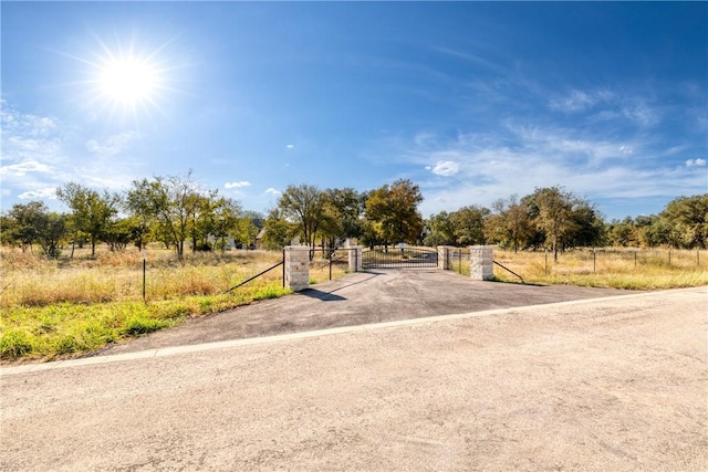 view of road featuring a rural view