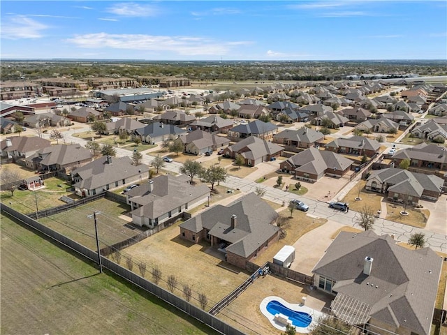 drone / aerial view with a residential view