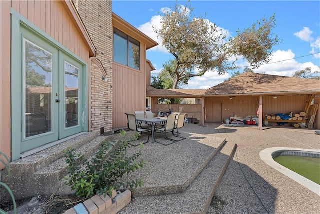 view of patio / terrace with french doors