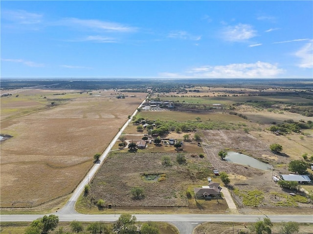 bird's eye view with a rural view