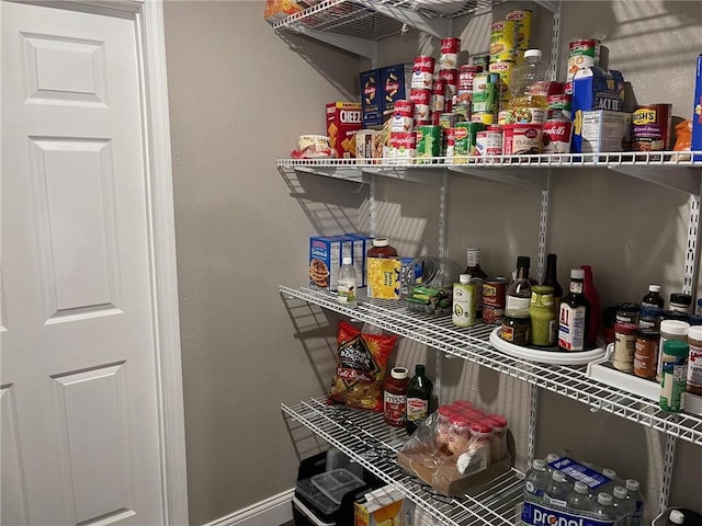 view of pantry