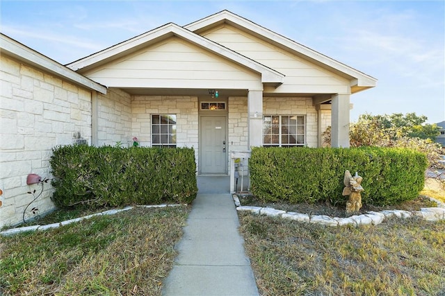 exterior space with covered porch