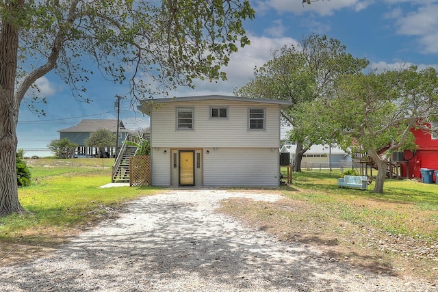 exterior space with a front yard