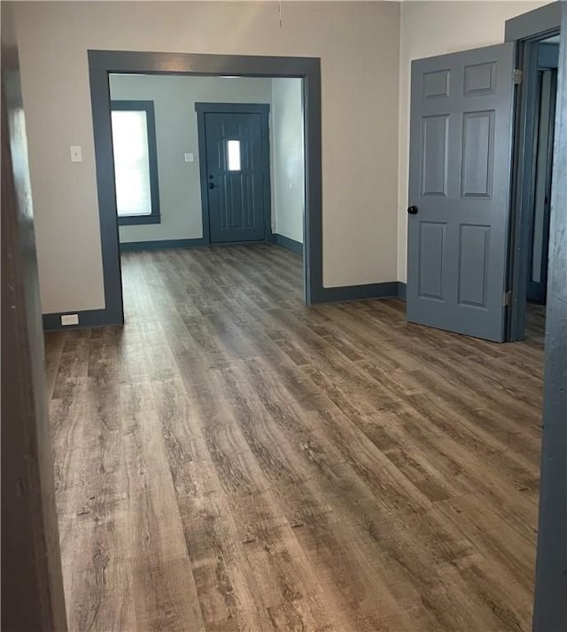 interior space featuring dark hardwood / wood-style floors