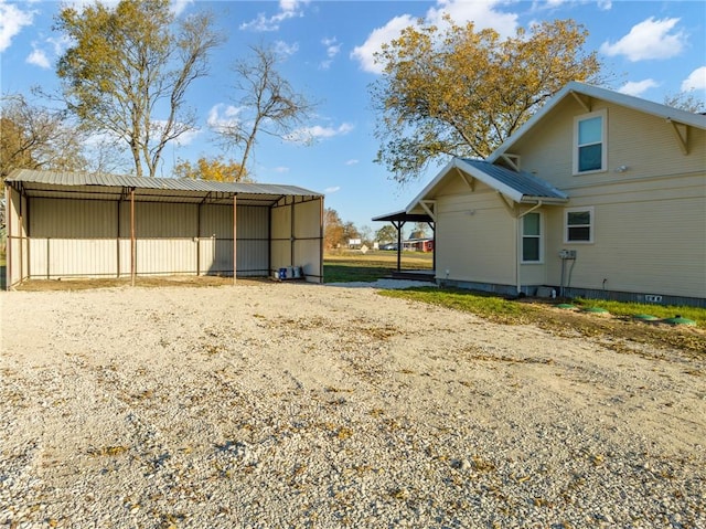 exterior space featuring an outdoor structure