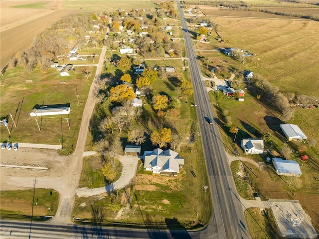 bird's eye view featuring a rural view