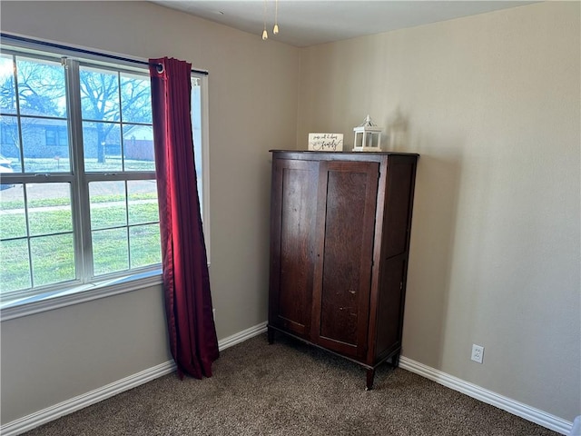 unfurnished bedroom featuring carpet