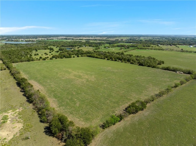 bird's eye view with a rural view