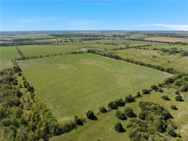 aerial view with a rural view