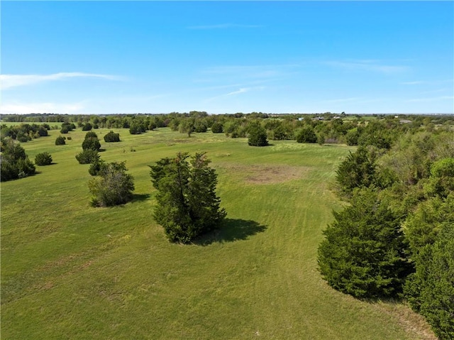 bird's eye view with a rural view